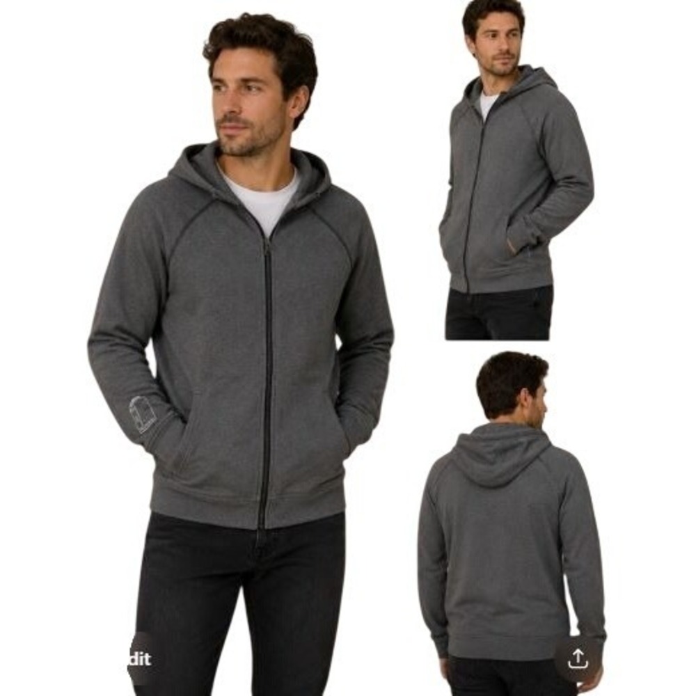 OGIO Endurance Hoodie Medium Gray Heathered Raglan Thumbholes Sporty Gorpcore